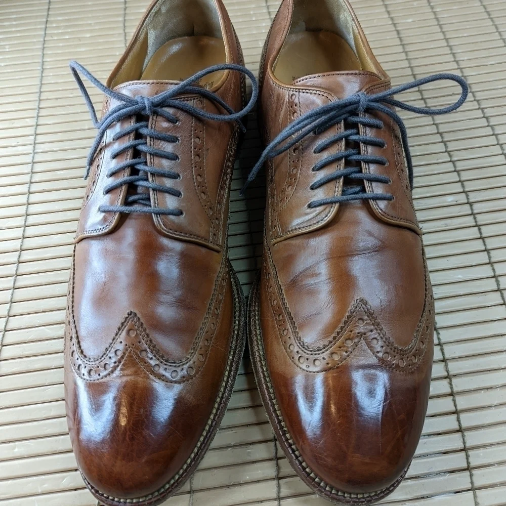 Cole Haan American Classics Harrison 2.0 Grand Wing Tip two tone brown leather O